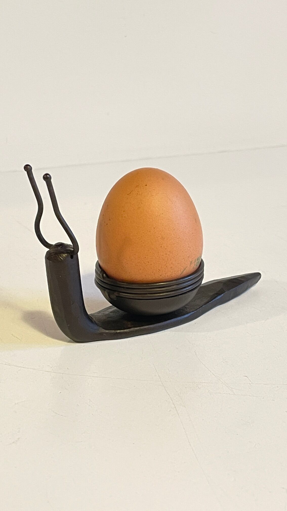 Brutalist escargot vintage candle holder