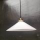 Opaline cone pendant light