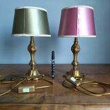 Pair of vintage bronze lamps