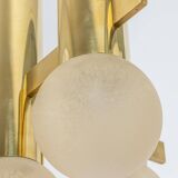 Sciolari chandelier in brass, Italy, 1960s.