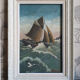 Huile sur bois marine signée E.Favreau