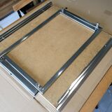 Vintage 80s chrome coffee table