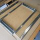 Vintage 80s chrome coffee table