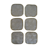 Series of 6 vintage mother-of-pearl coasters