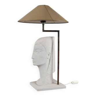Table lamp/female head by Austin Productions, 1980s