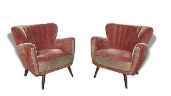 1/2 Fauteuil club années 50 60 vintage Guglielmo Ulrich