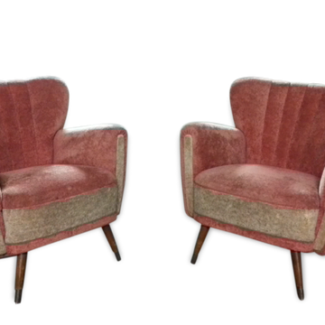 1/2 Fauteuil club années 50 60 vintage Guglielmo Ulrich