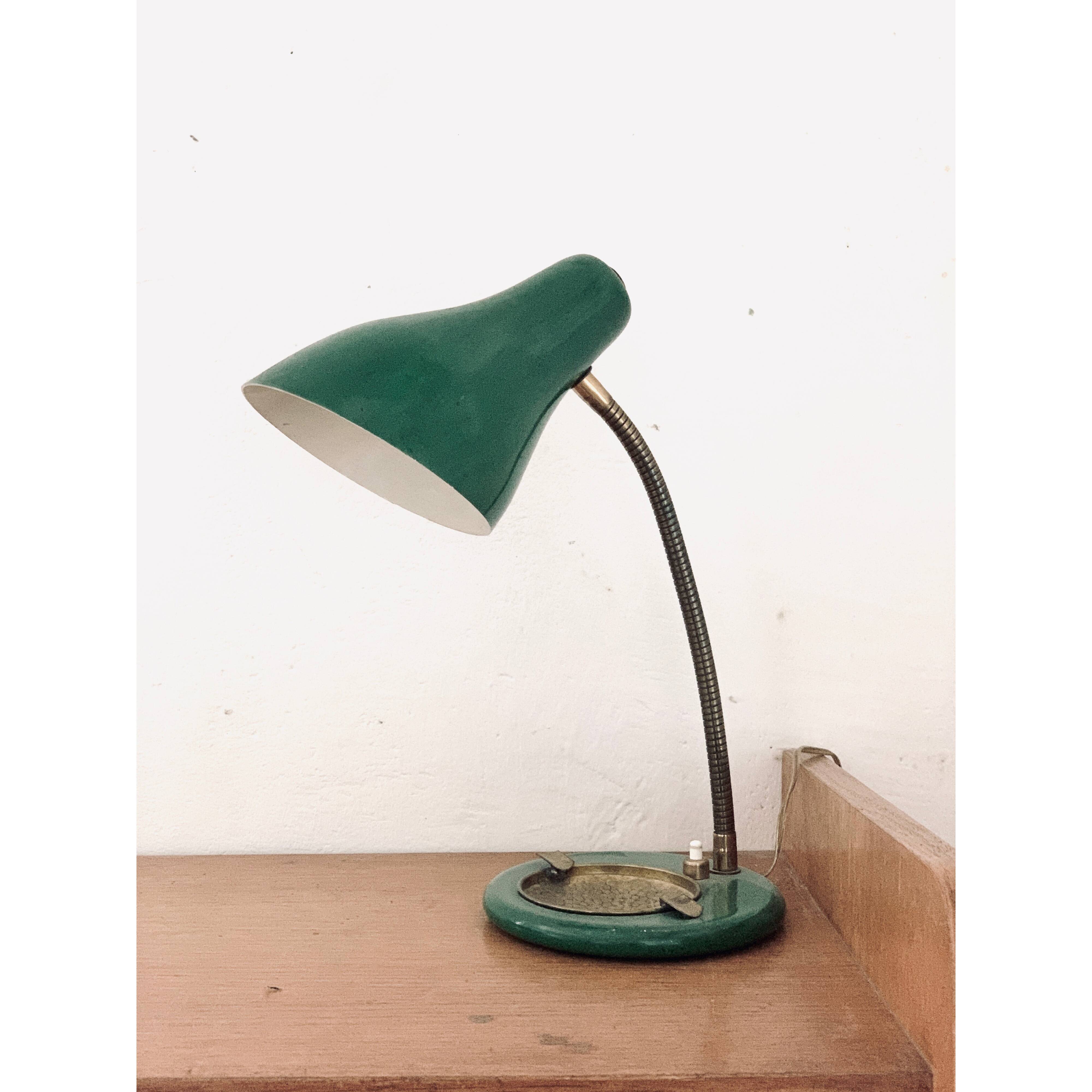 Green and gold lamp from the 50s.