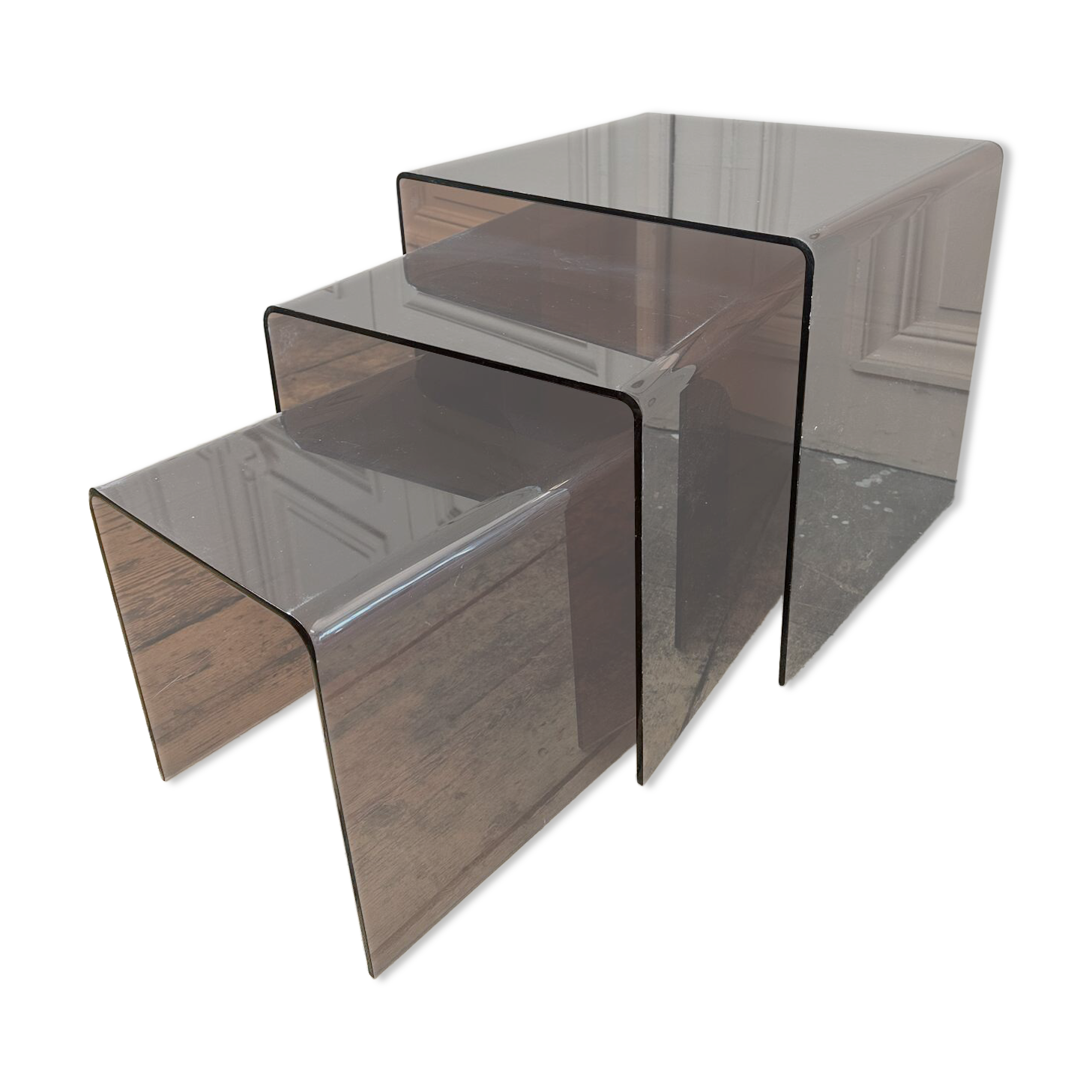 Table gigogne plexi