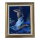 Signed pastel painting on paper < Young woman > dimensions: height -63 cm - width - 51 cm -