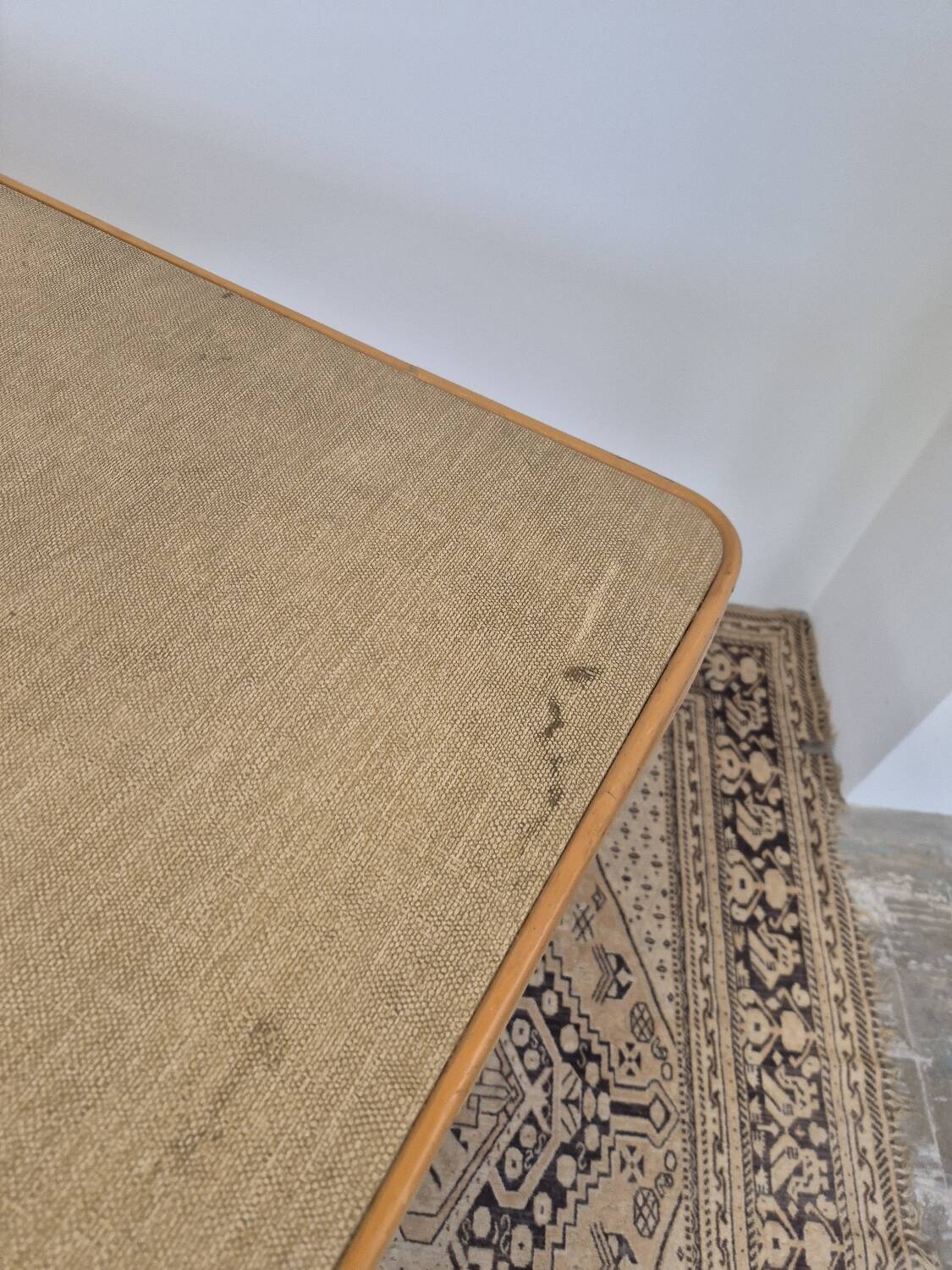 Rattan compass leg dining table, 1950s