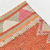 Contemporary Vintage Runner Rug, Wabi Sabi Hallway Runner Rug, 94x329 Cm