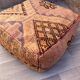vintage Kilim Pouf, pouf marocain boujaad, housse de coussin de sol