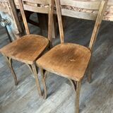 Set of 4 antique bistro chairs