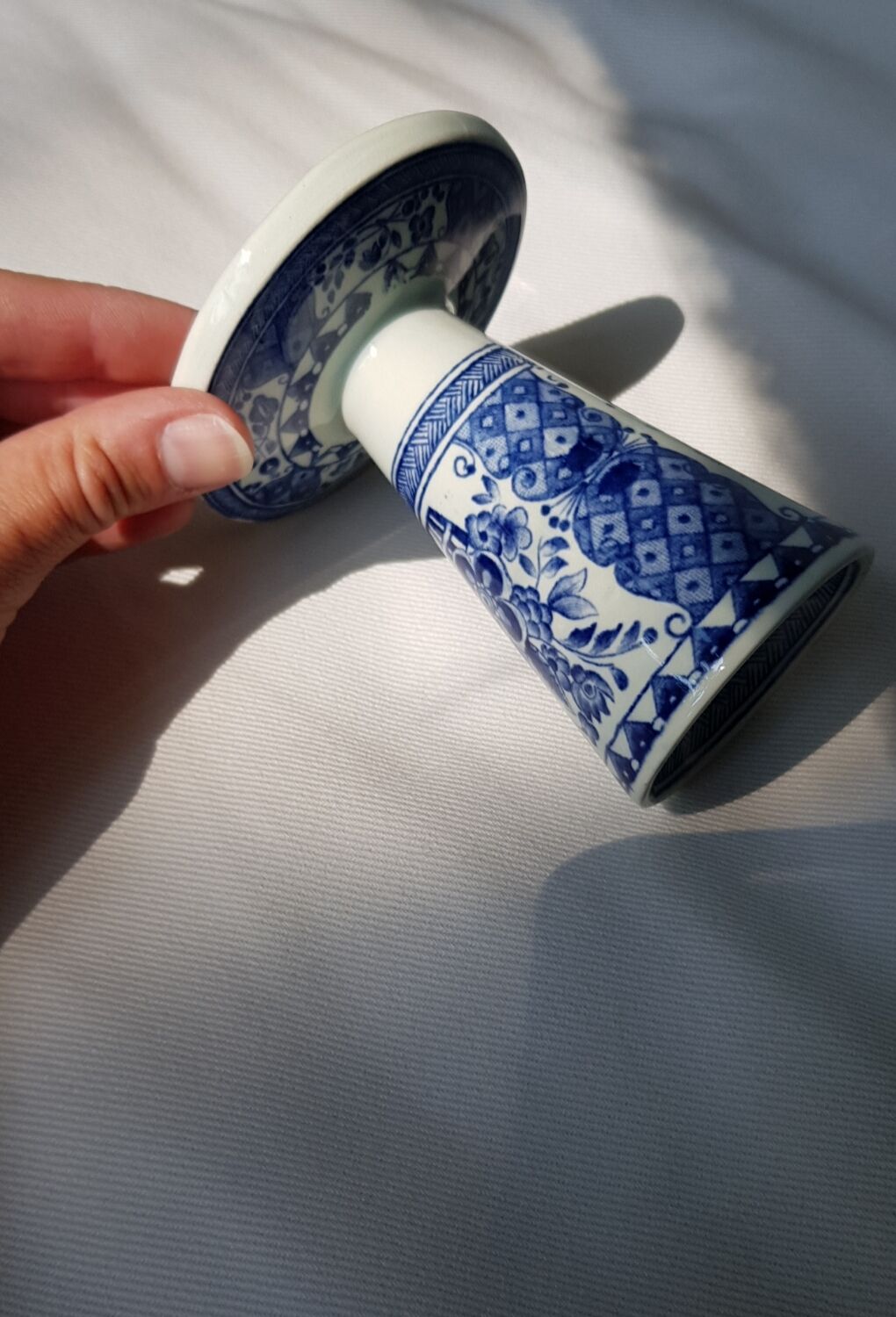 Bougeoir bleu blanc, Royal Sphinx Maastricht
