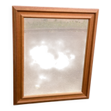 Miroir rectangulaire scandinave vintage en bois massif 61x51cm