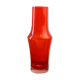 Vase rouge en verre par Riihimaki Finlande