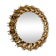 Vintage circular mirror in gold brass by christoph palma austria 1960