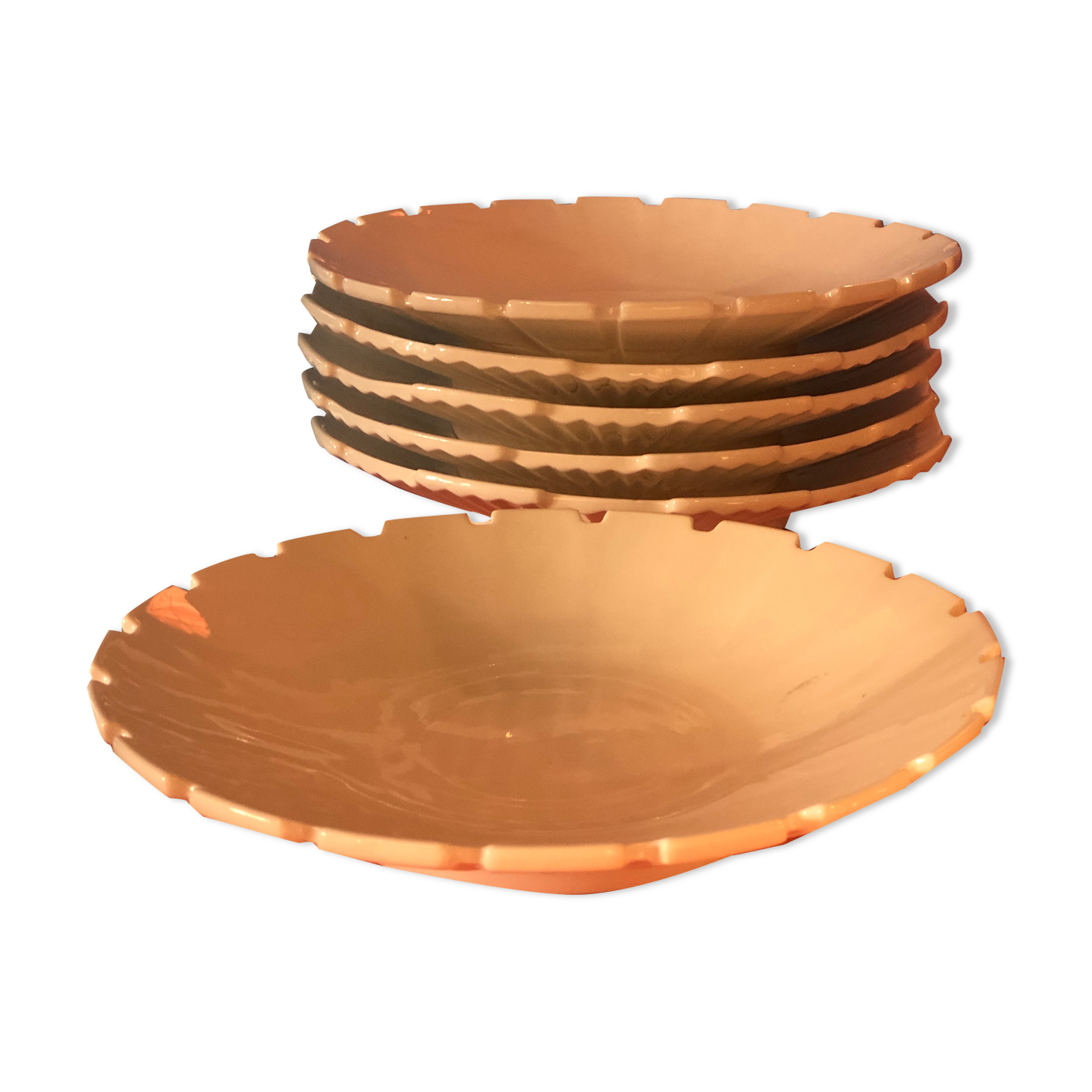 6 white Seletti/Diesel plates