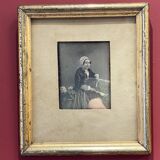 Vintage Photography - Daguerreotype sixth plate - Jewelry enhanced with gold - 1848