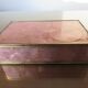Pink mother-of-pearl and brass box 70s
