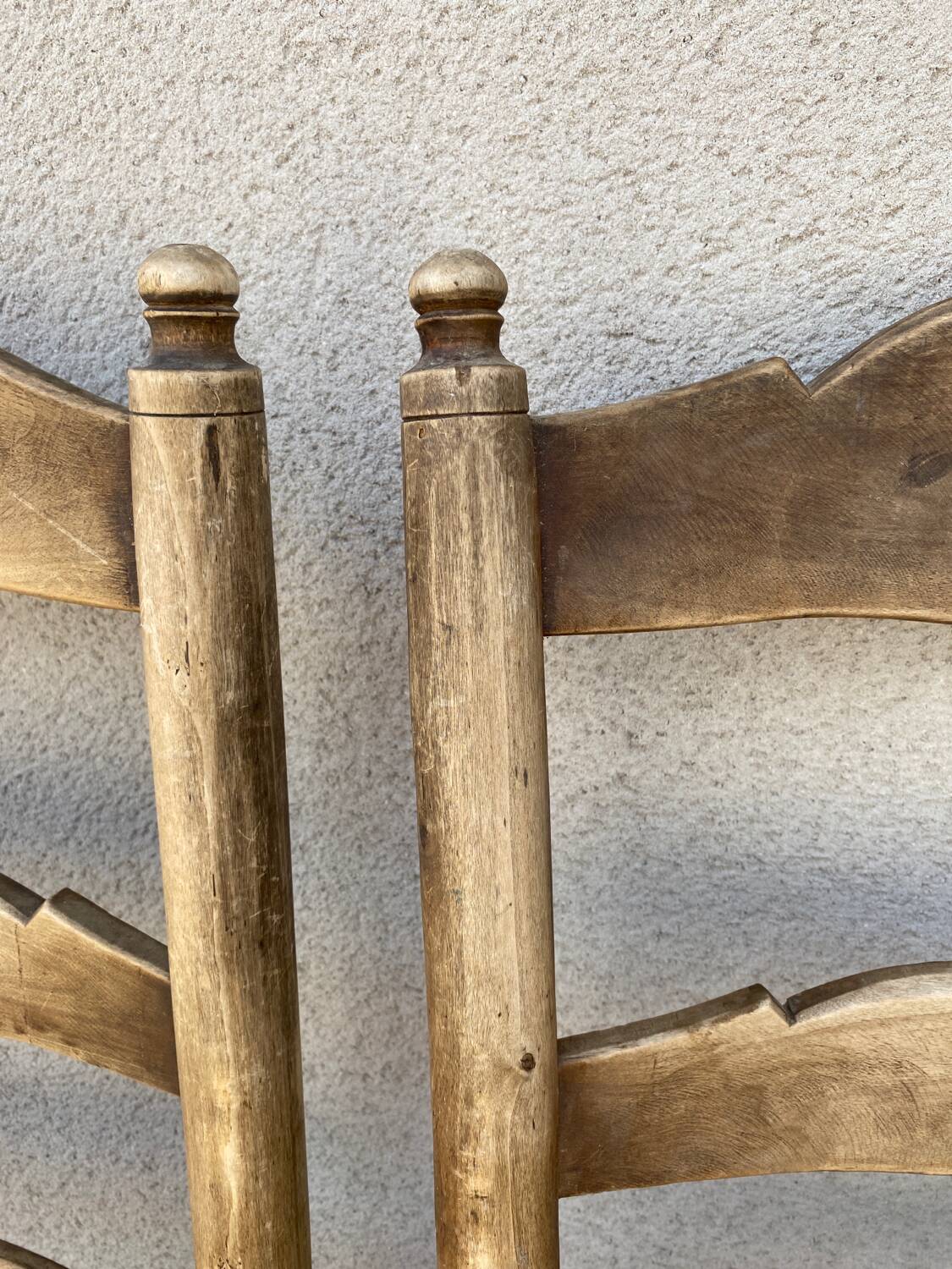 Two country straw chairs