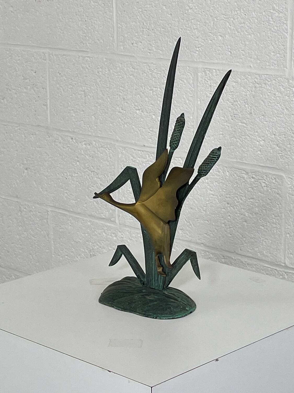 Art deco birds in brass and wrought iron