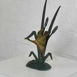 Art deco birds in brass and wrought iron