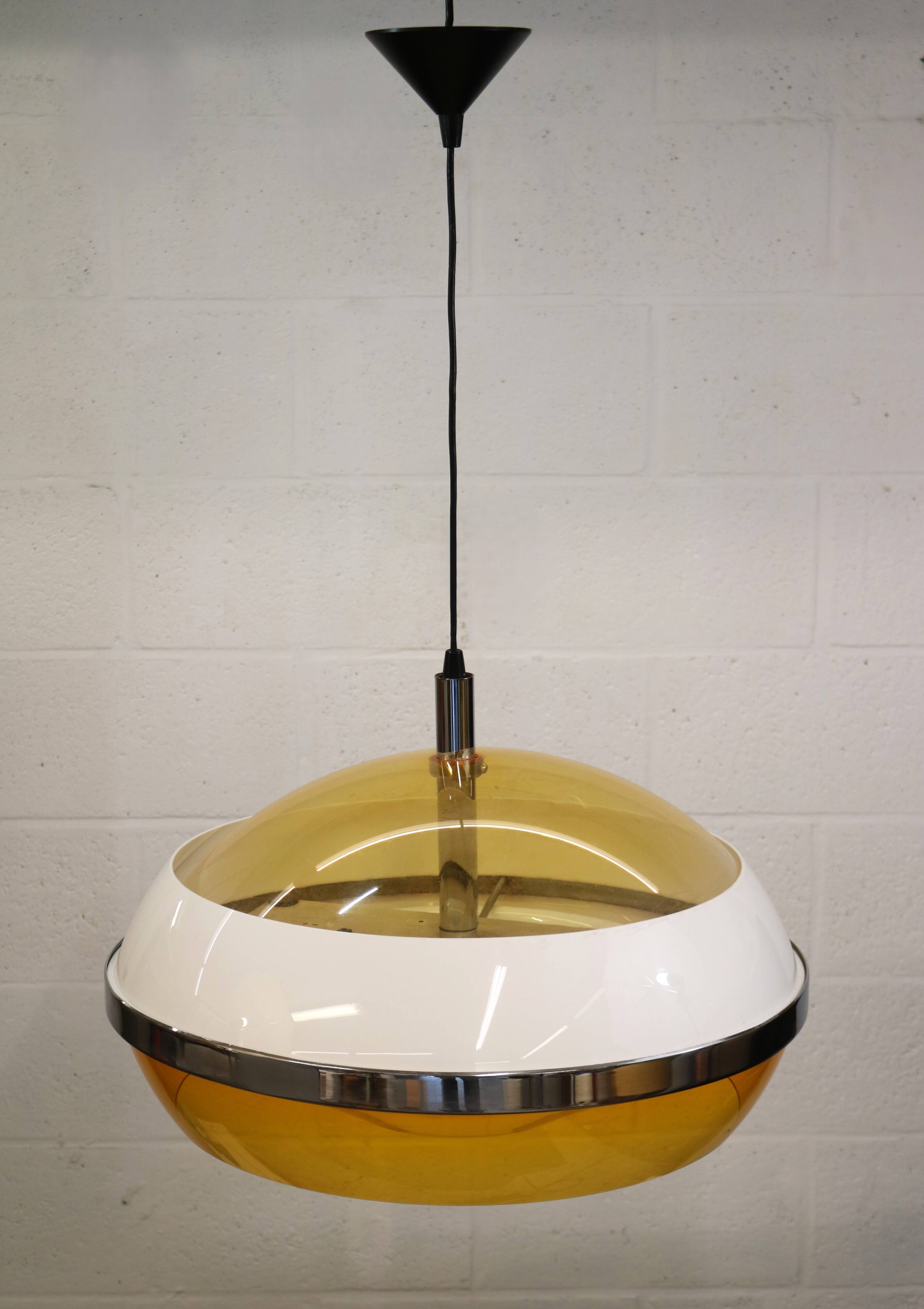 Space age UFO ceiling lamp *** Stilux Milano *** Italy 1970s *** Rare