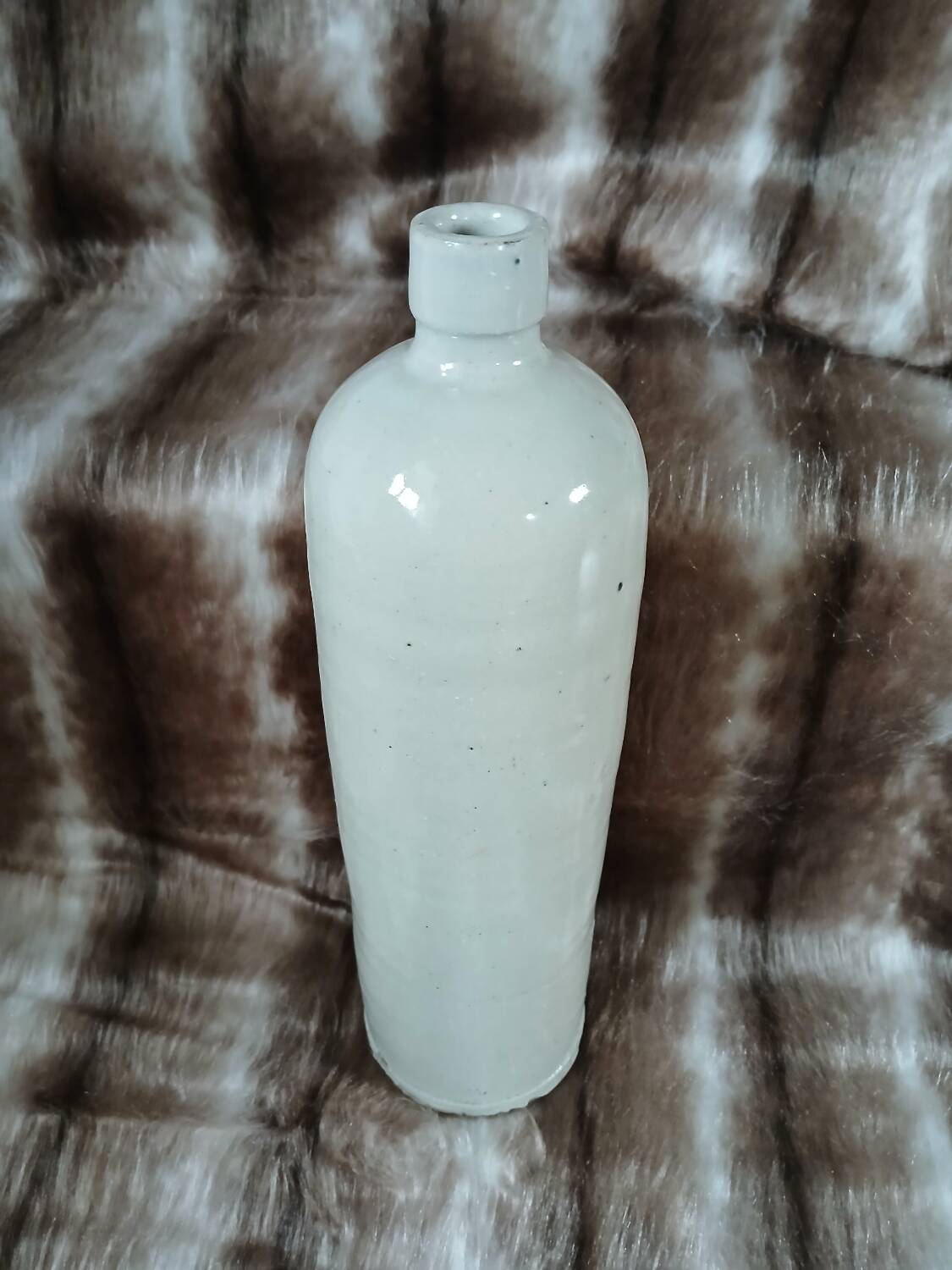 2 old glazed stoneware bottles