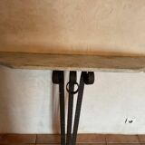 Large wrought iron console