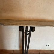 Large wrought iron console