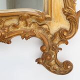 Timeless decorative rococo style gilted mirror in resin, Belgium 1950s