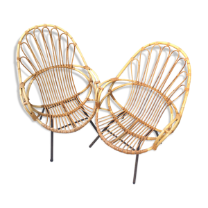 Paire de fauteuils vintage