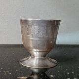 Silver-plated metal egg cup