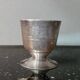Silver-plated metal egg cup
