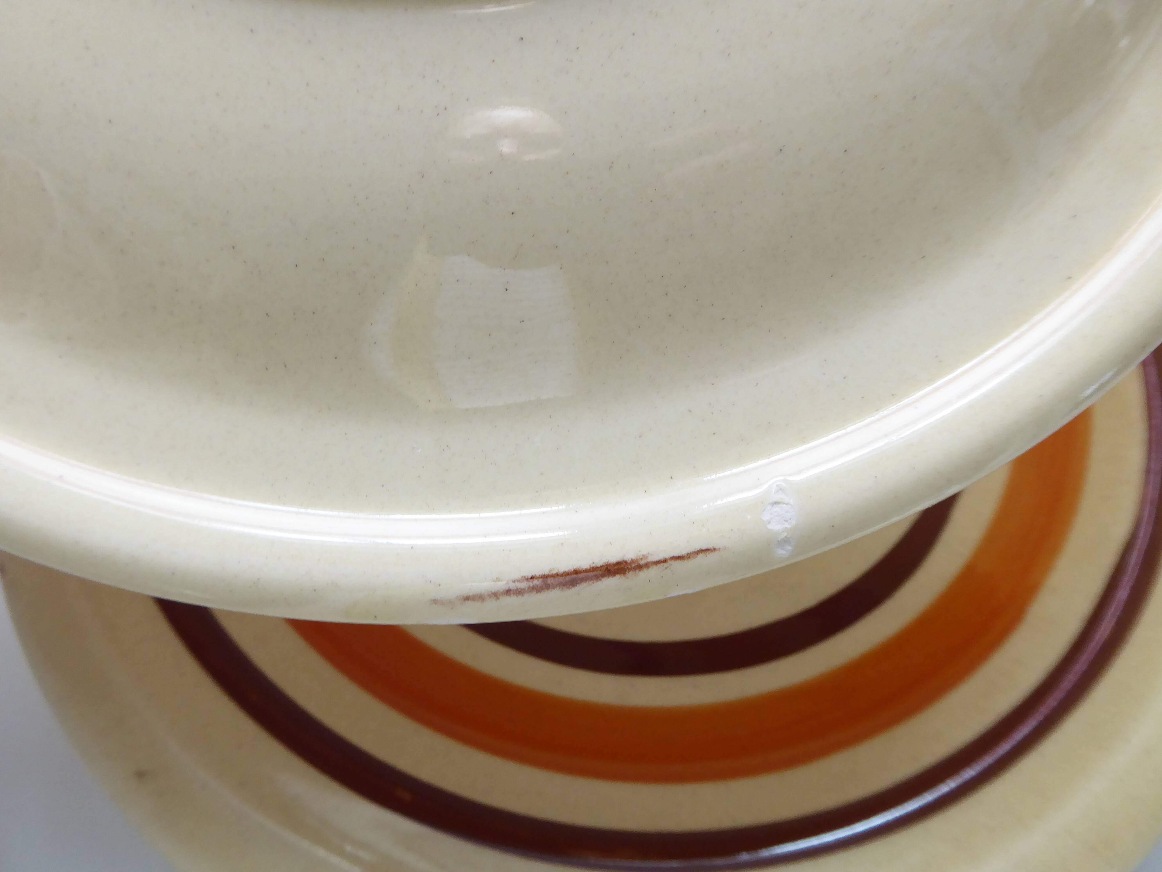 Set of 5 Vintage earthenware dinner plates