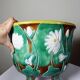 Large antique English majolica planter attributed to J. Holdcroft circa 1870-1880.