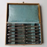 Cutlery set 12 knives Silver-plated metal Armand Frenais Silverware