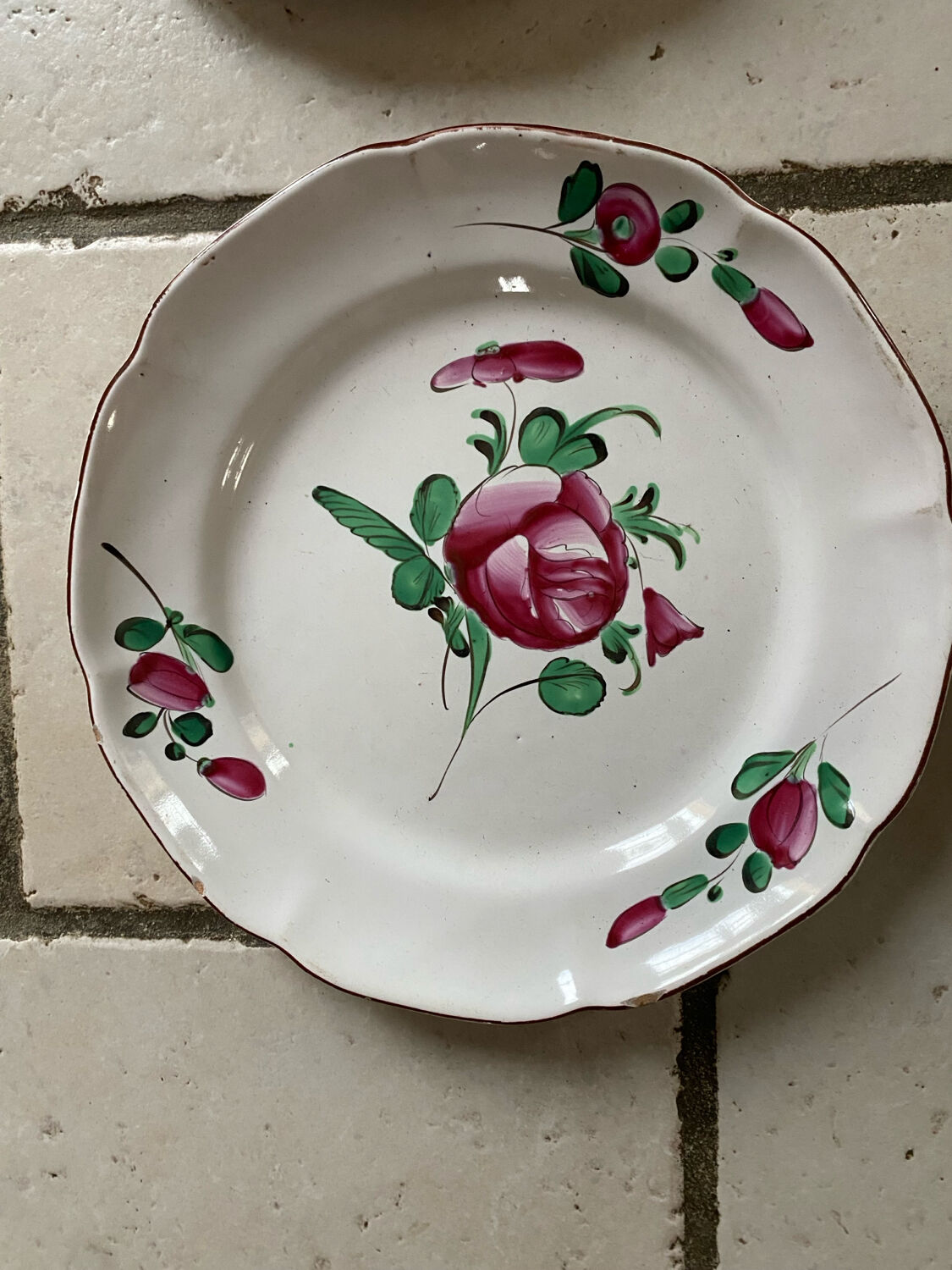 Antique Eastern earthenware plates