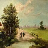 Pair of oils on canvas