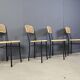 Chaises de salle à manger vintage en osier, années 1980 - lot de 4