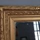 Mirror and old frame with keys gilded stucco wood 44,5x40 cm, leafing 28,5x23,5 cm