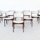 Erik Buch OD 49 set of ten dining chairs rosewood O.D. Mobler Denmark 1960