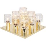 Large glass ice chandelier from Murano by Kalmar, Austria, 1960s.