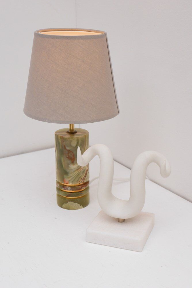 Mid-century modern Italian brass table lamp, 1970s