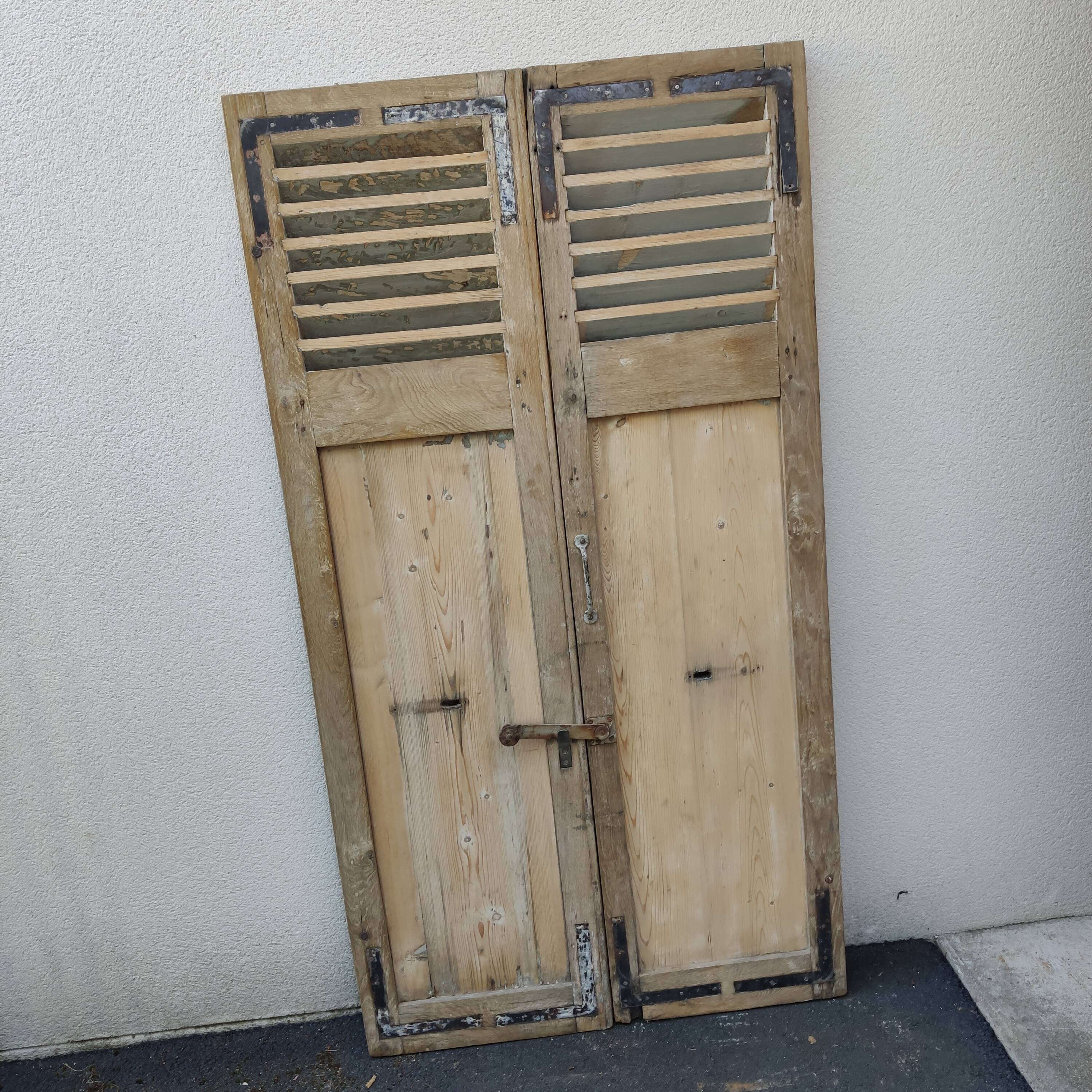 Pair of old shutters