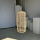 Large lantern-shaped rattan pendant lamp H50 D24