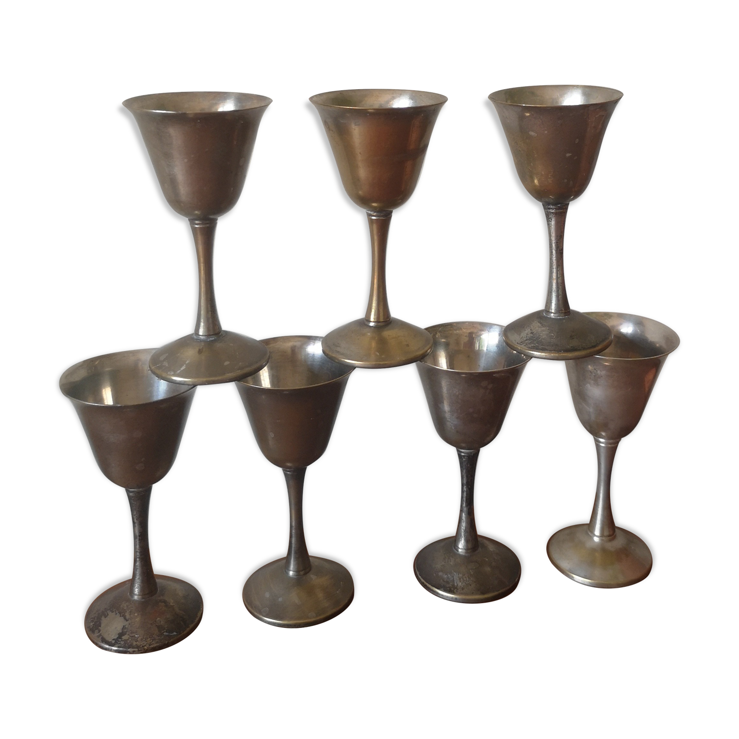 Metal liquor glasses