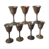 Metal liquor glasses